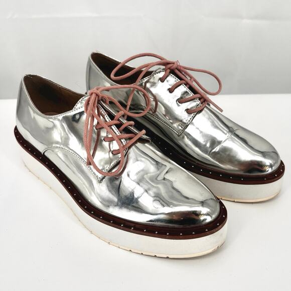 Chinese Laundry Cecilia Mirrored Oxford Platforms Size 7.5 - Picture 2 of 7